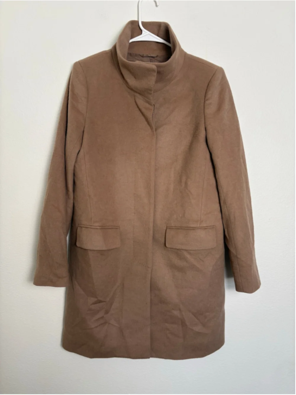 Women's Uniqlo Wool and Cashmere Blend Coat in Brown Size Medium